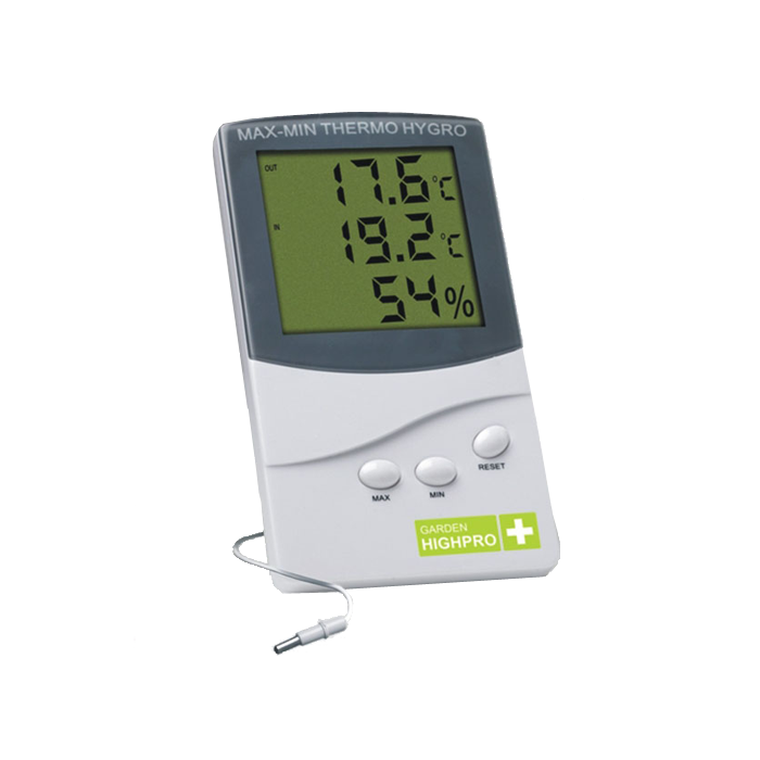 sufficient Cane Distribution PHBIO Hygrotherm Medium - Termohigrômetro para medir a temperatura e a  umidade do ambiente (vem com sonda de temperatura externa com cabo)