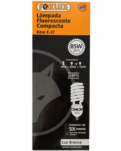 Lâmpada Fluorescente Branca Foxlux 85w