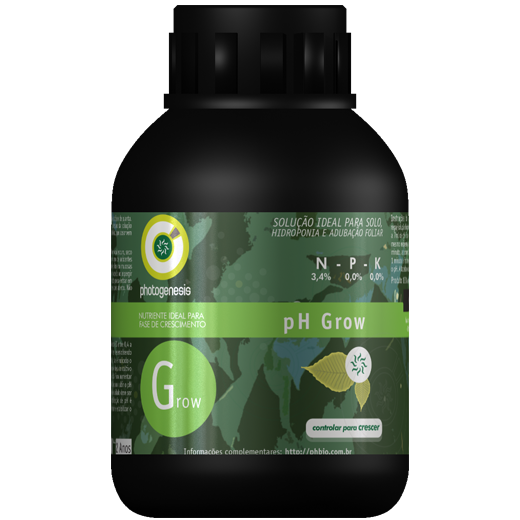 pH Grow - Novo fertilizante da linha pH Series da empresa Photogenesis Biotecnologia