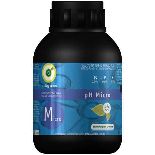pH Micro - Novo fertilizante da linha pH Series da empresa Photogenesis Biotecnologia